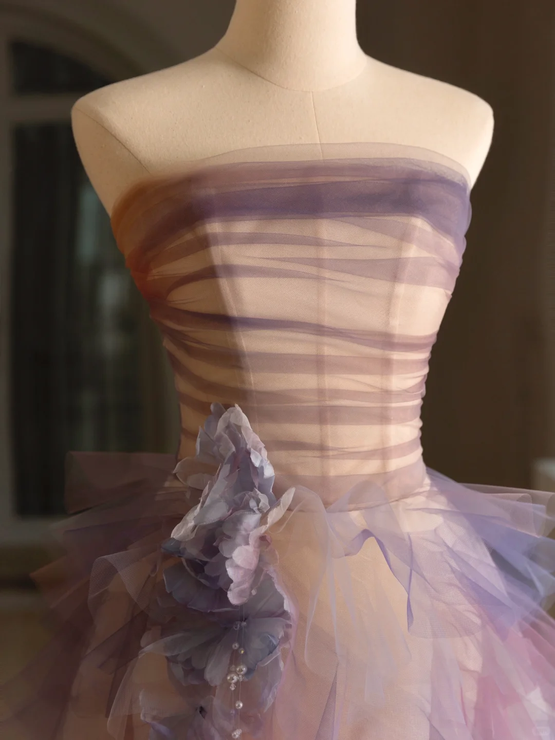 Luxury Ball Gown Strapless Sleeveless Tulle Quinceanera Dress Formal Gowns Vestido De 15 Anos Sweet 16 Dress DH1293