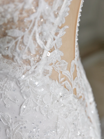 Retro Mermaid Sweetheart Sleeveless Wedding Dress With Lace Wedding Dresses Modest Wedding Gowns DH1299