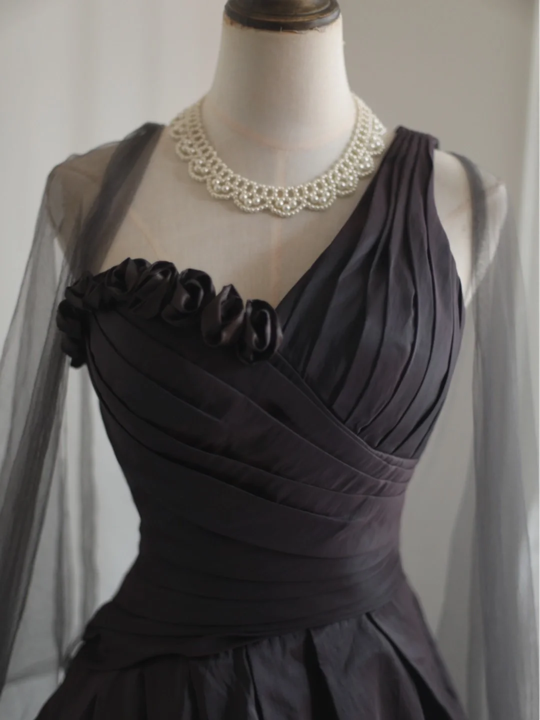 Retro Ball Gown One Shoulder Black Taffeta Mini Short Formal 8th Grade Homecoming Dresses Summer Middle School Hoco Dress 16th Birthday Outfits DH1308