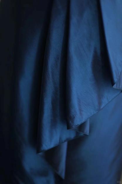 Vintage A Line Navy Blue Satin Flowers Mini Short Formal 8th Grade Homecoming Dresses Summer Middle School Hoco Dress 18th Birthday Outfits DH1310