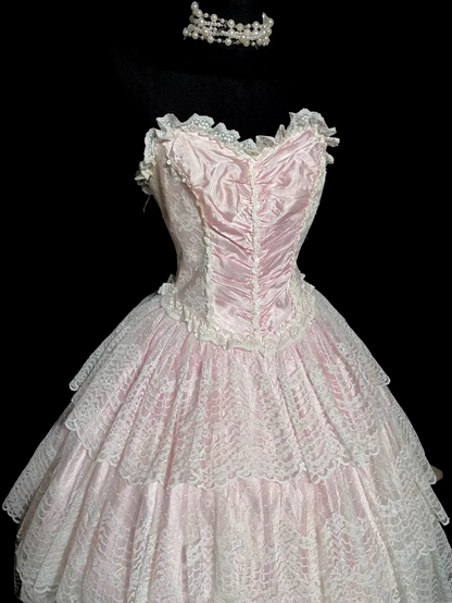 Trendy Ball Gown Sweetheart Lace Pink Mini Short Formal 7th Grade Homecoming Dresses Middle School Short Prom Dress Hoco Outfits DH1322