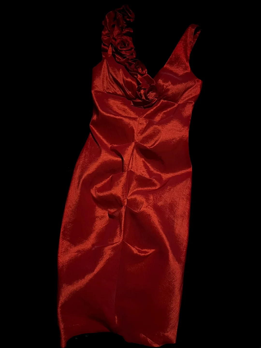 Unique Sheath V Neck Sleeveless Red Knee Length Formal 7th Grade Homecoming Dresses Middle School Prom Dress Hoco Outfits DH1323