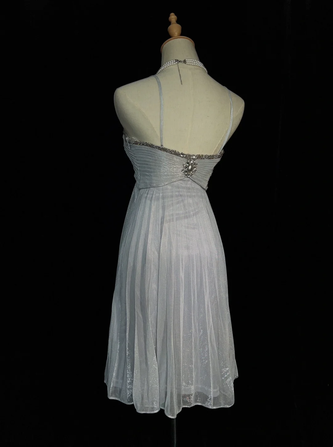 Trendy A Line Spaghetti Straps Gray Tulle Mini Short Formal 8th Grade Homecoming Dresses Middle School Short Prom Dress Hoco Outfits DH1436