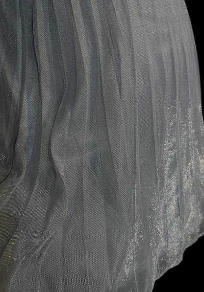 Trendy A Line Spaghetti Straps Gray Tulle Mini Short Formal 8th Grade Homecoming Dresses Middle School Short Prom Dress Hoco Outfits DH1436