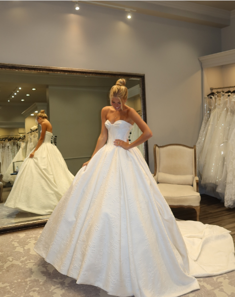 Retro Ball Gown Sweetheart Sleeveless White Satin Wedding Dress Modest Wedding Dresses Princess Wedding Gowns DH1476