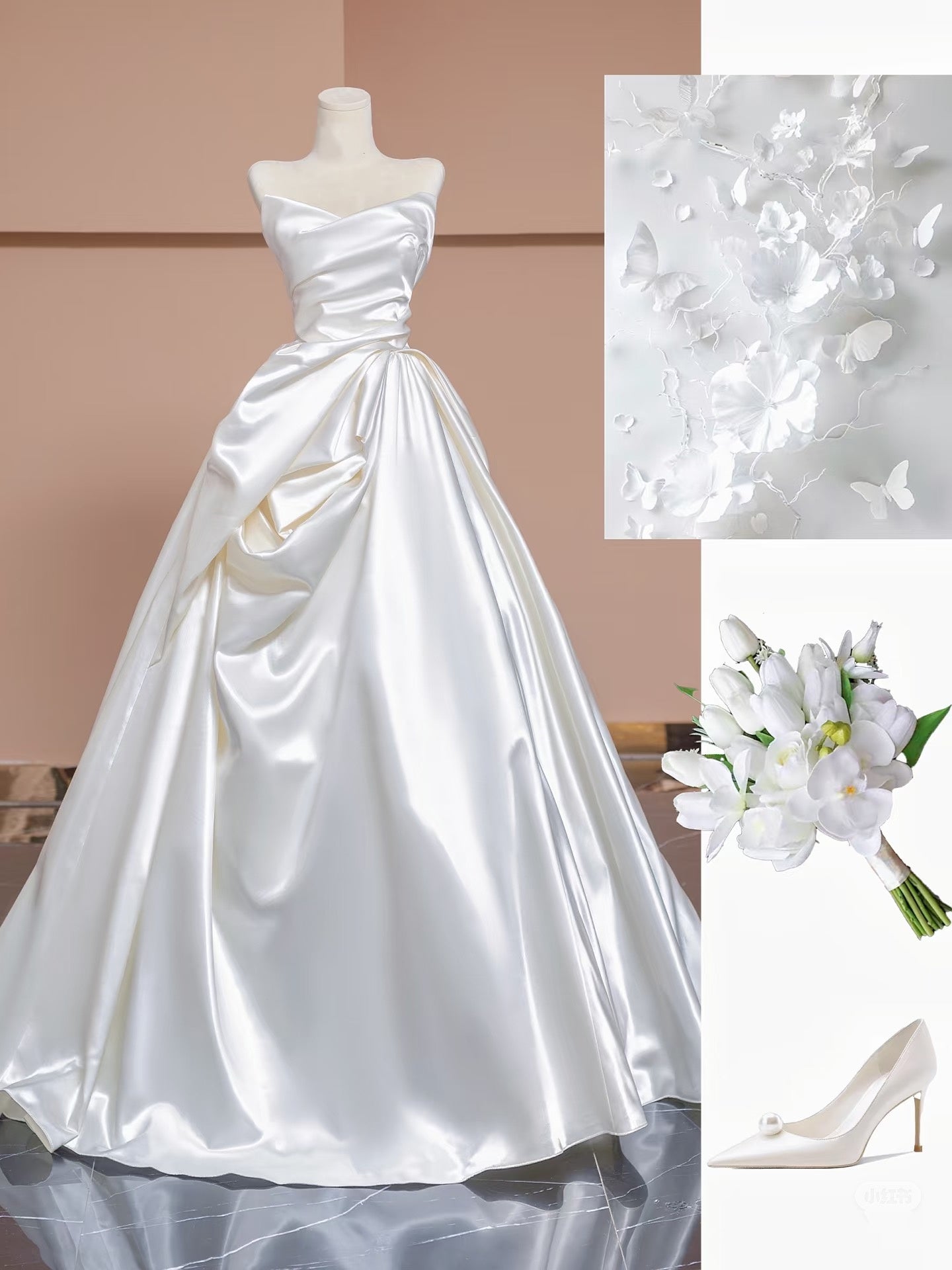 Unique Wedding Dresses Ball Gown Sweetheart Neck Satin White Long Wedding Dresses Simple Bride Dress Bridal Gowns DH1482