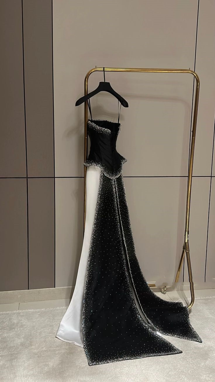 Retro Wedding Dresses Mermaid Strapless Satin Black Long Wedding Dresses Simple Bride Dress Bridal Gowns DH1488