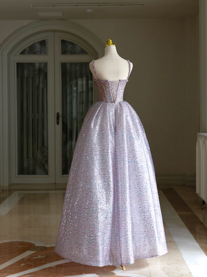 Sweet Ball Gown Straps Sleeveless Tulle Lilac Quinceanera Dress Formal Gowns Vestido De 15 Anos Sweet 16 Dress DH1554