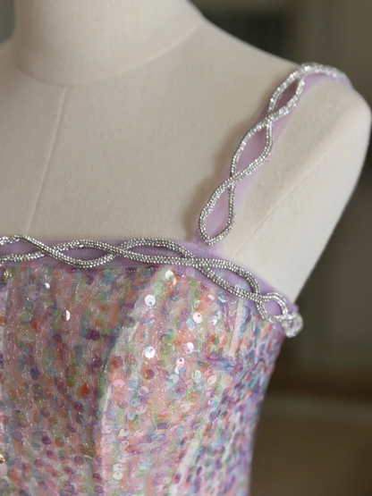 Sweet Ball Gown Straps Sleeveless Tulle Lilac Quinceanera Dress Formal Gowns Vestido De 15 Anos Sweet 16 Dress DH1554