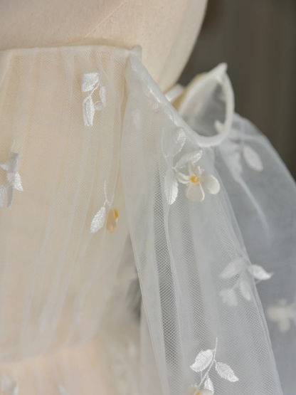 Princess Bridal Dress Ball Gown Off The Shoulder Lace Tulle Wedding Dress With Long Sleeves Wedding Dresses Modest Wedding Gowns DH1614