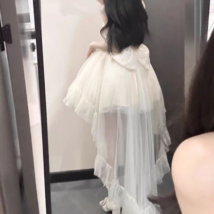 Gothic Ball Gown Spaghetti Straps Ivory Formal 8th Grade Homecoming Dresses Middle School Lolita Dress Birthday Dress Lolita Outfits DH1643