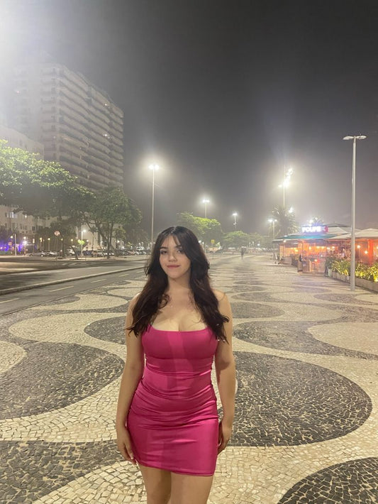 Unique Hoco Dresses Tight Short Spaghetti Straps Hot Pink Satin Mini Corset Back Formal 8th Grade Homecoming Dresses Middle School 18th Birthday Outfits Hoco Outfit DH1691