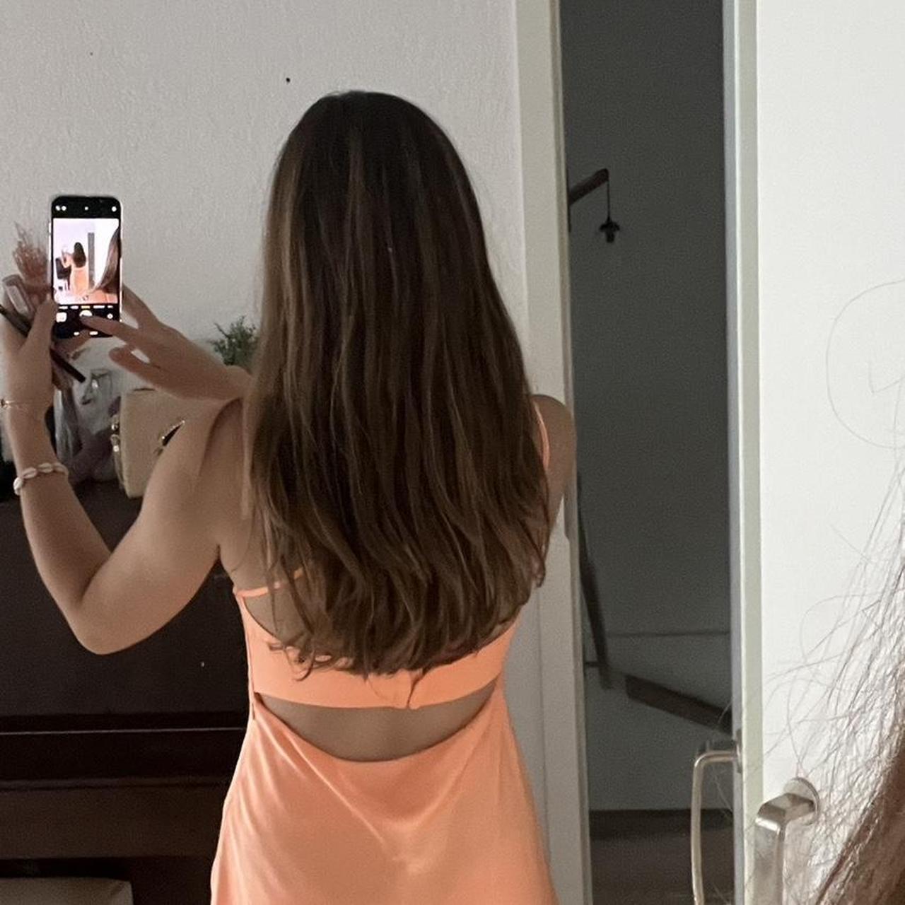 Modest A line Spaghetti Straps Orange Satin Short Formal 8th Grade Homecoming Dresses Middle School Semi Mini Formal Hoco Dress Backless Cocktail Outfits DH1722