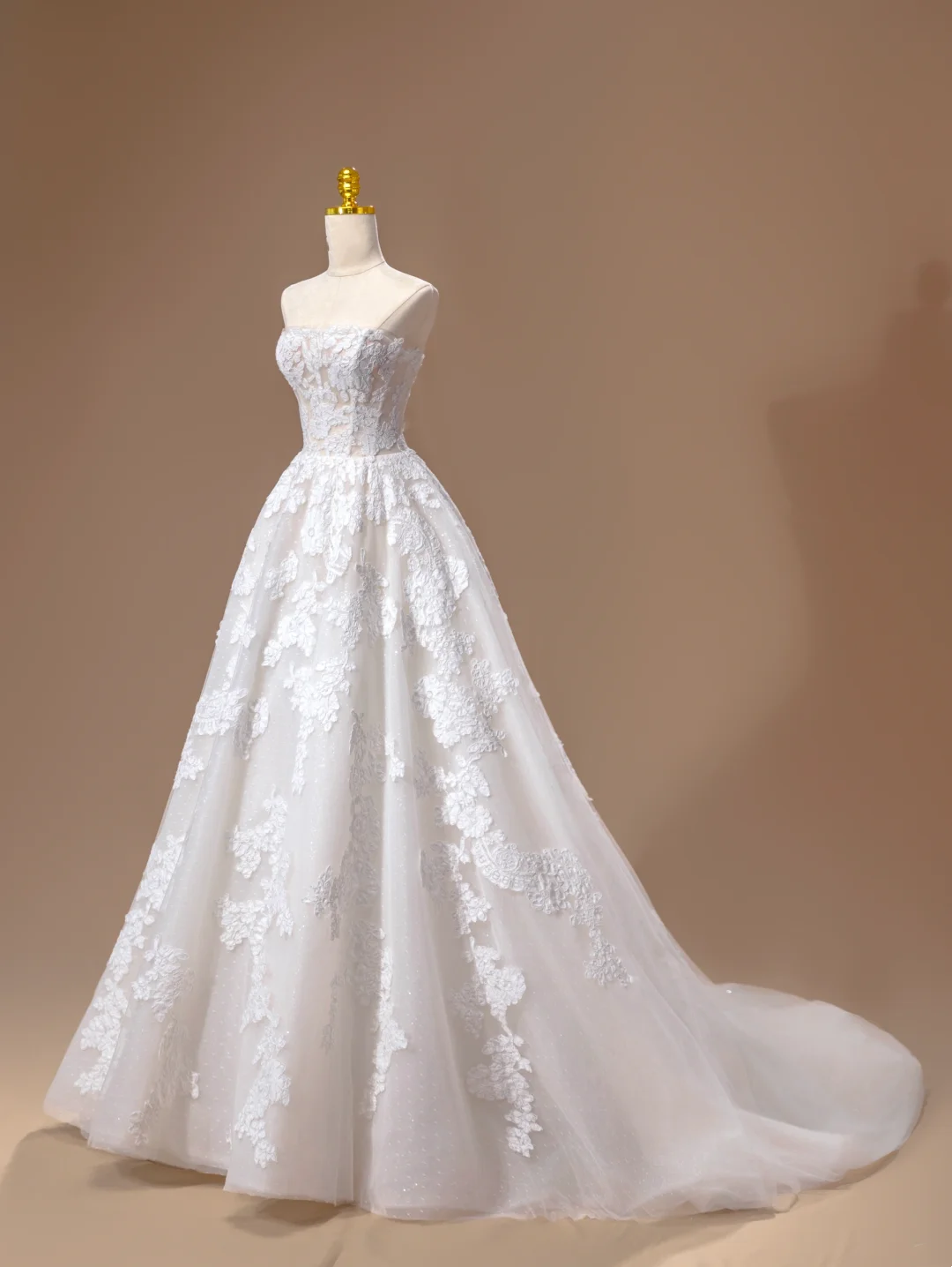 Princess Bridal Dress Ball Gown Sweetheart Lace White Wedding Dress With Appliques Wedding Dresses Modest Wedding Gowns DH1762