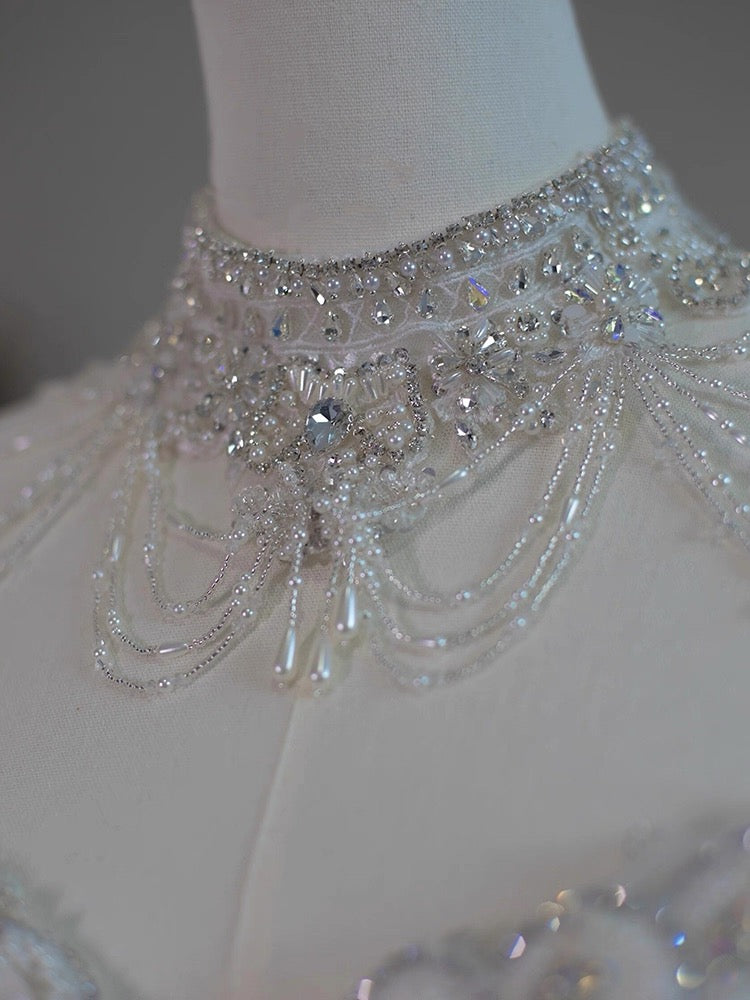 Princess Bridal Dress Ball Gown Off The Shoulder White Wedding Dress Ruffles Lace Wedding Dresses Modest Wedding Gowns DH1774