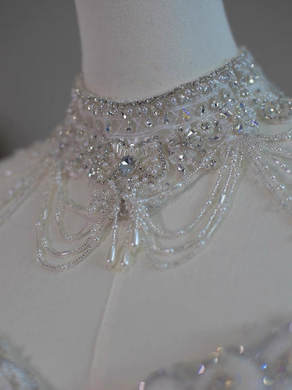 Princess Bridal Dress Ball Gown Off The Shoulder White Wedding Dress Ruffles Lace Wedding Dresses Modest Wedding Gowns DH1774