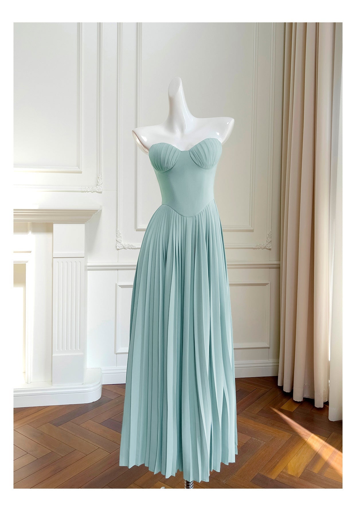 Simple A Line Sweetheart Blue Chiffon Long Prom Dresses Party Dress 20th Birthday Outfits Graduation Dresses DH1934