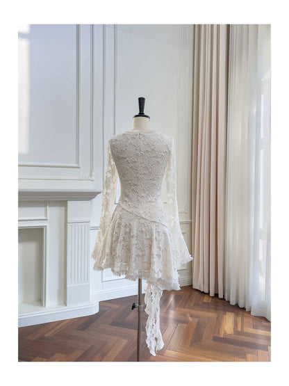 Pretty A Line V Neck Lace White Grad Dress Inspo Short Mini Formal 8th Grade Homecoming Dresses High School Hoco Court Dress Graduation Dress Cocktail Birthday Outfits DH1936