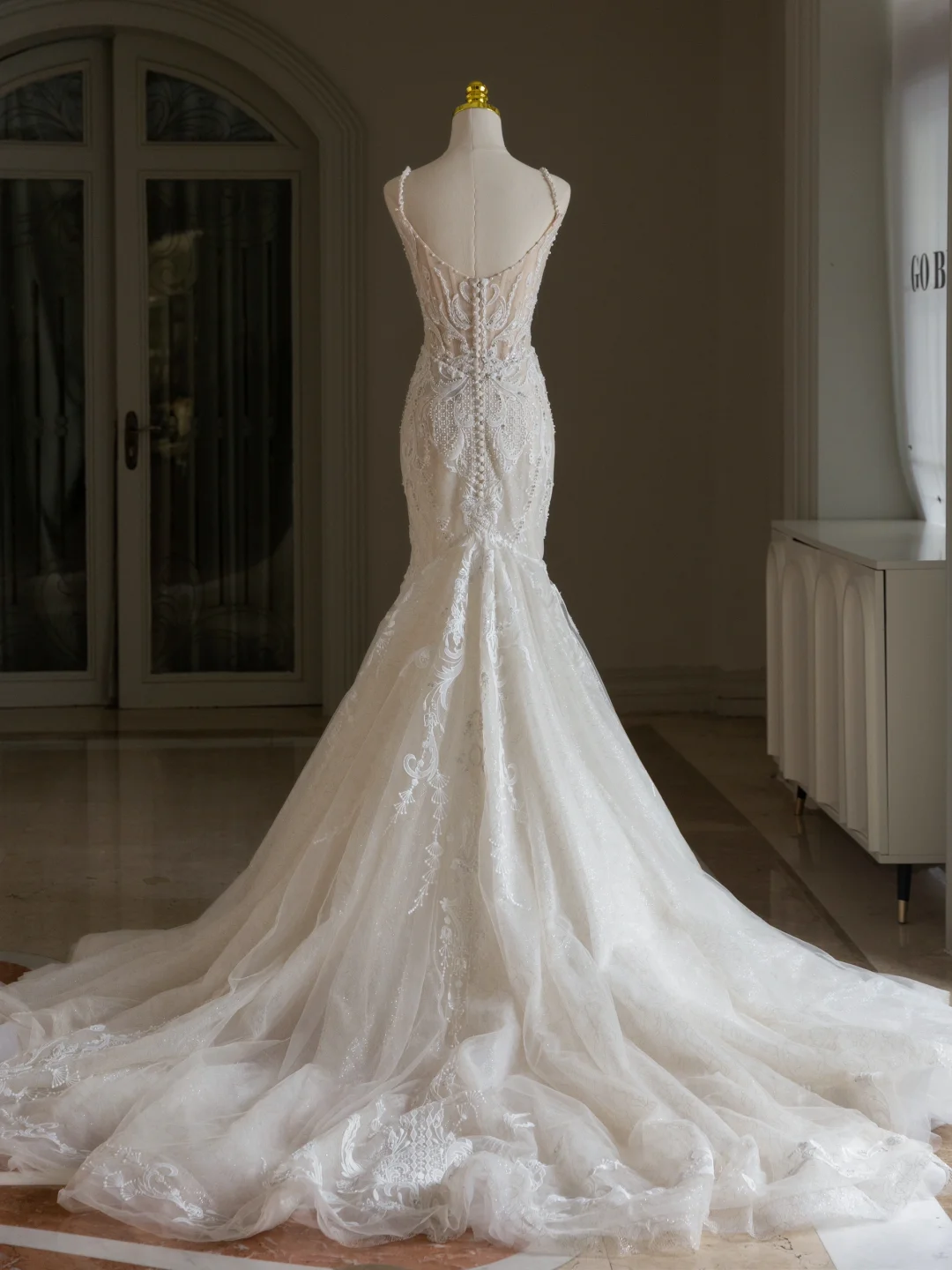 Classic Wedding Gown Bridal Dress Mermaid Square Neck Lace Tulle Wedding Dress Long Wedding Dresses Modest Wedding Gowns DH2072