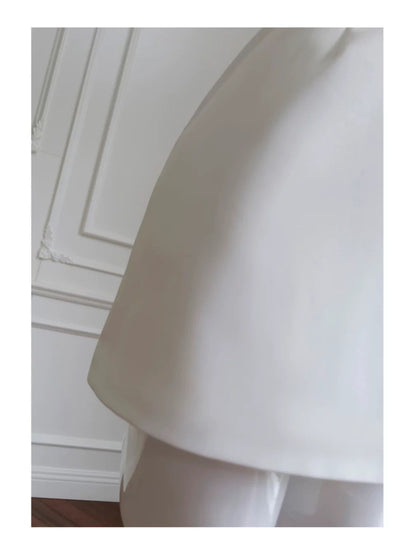 Modest Sheath Spaghetti Straps White Formal 8th Grade Homecoming Dress Middle School Short 18th Birthday Outfits Graduation Dress Hoco Dresses DH2129