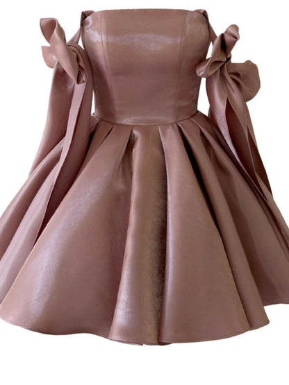 Simple A line Straps Mini Short Formal Cocktail Dress Homecoming Dresses Summer Middle School Hoco Dress Homecoming Outfits 19th Birthday Outfit DH2186