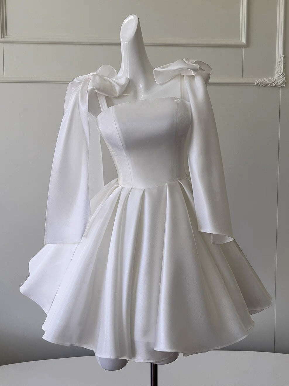 Cute A line Straps White Corset Back Mini Short Formal Cocktail Dress Homecoming Dresses Summer Middle School Hoco Dress Homecoming Outfits 19th Birthday Outfit DH2190