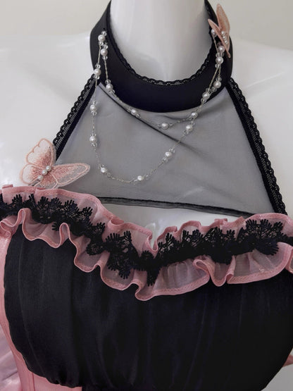 Cute Ball Gown High Neck Black Corset Back Mini Short Formal Cocktail Dress Homecoming Dresses Summer Middle School Hoco Dress Homecoming Outfits 16th Birthday Outfit DH2192