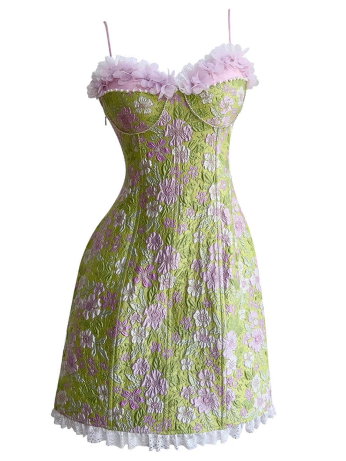 Aesthetic A line Spaghetti Straps Floral Printed Pattern Formal Mini Homecoming Dress Short 17th Birthday Outfits Graduation Dress Hoco Dress DH2194