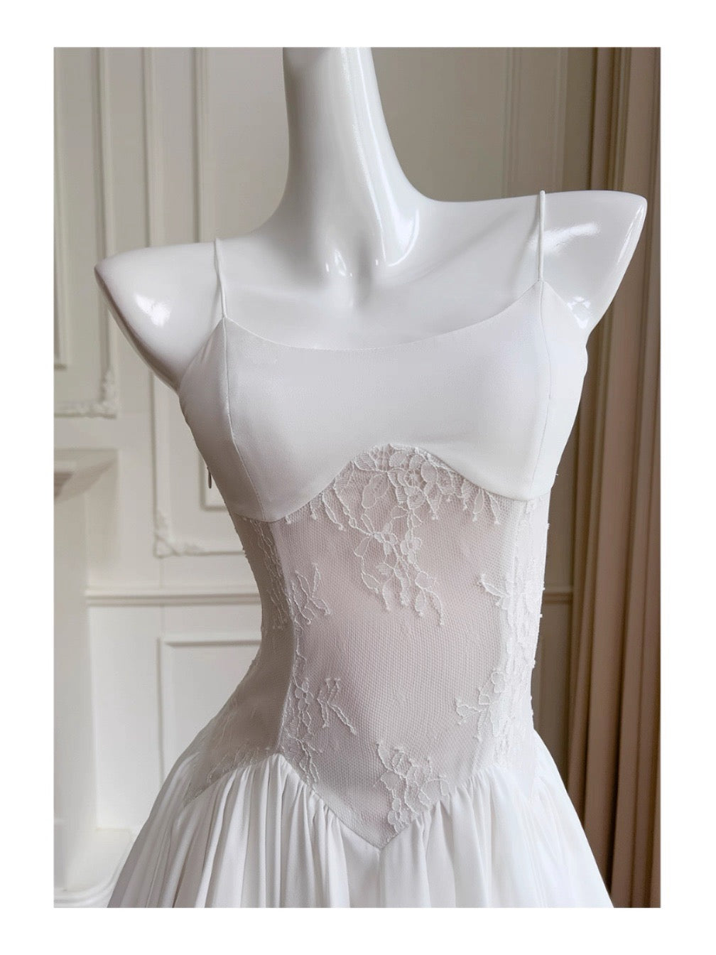 Modest A Line Spaghetti Straps White Chiffon Short Formal Homecoming Dress Middle School Short 20th Birthday Outfits Graduation Dress Cocktail Dresses DH2198