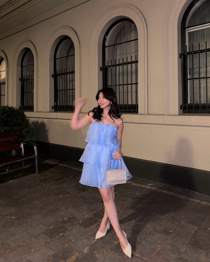 Modest A Line Strapless Blue Short Formal Homecoming Dress Middle School Short 18th Birthday Outfits Graduation Dress Cocktail Dresses DH2219