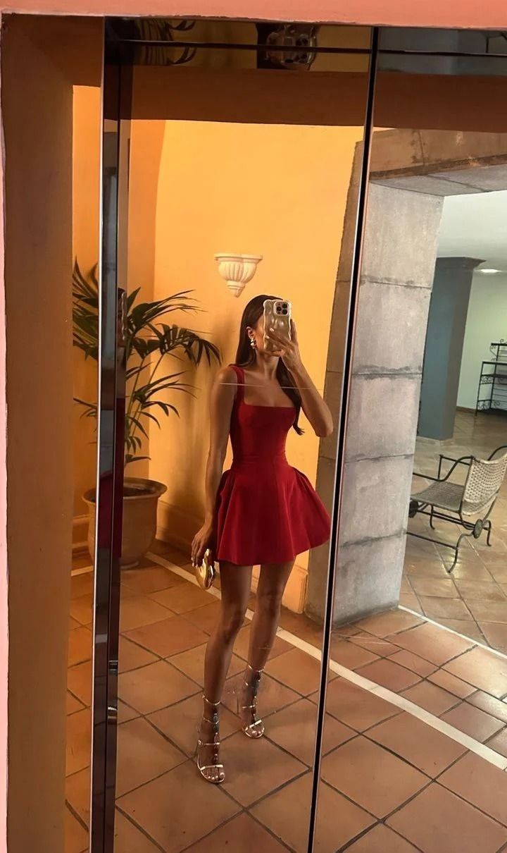 Pretty A line Square Burgundy Formal Homecoming Dresses Short 21st Birthday Outfits Graduation Dress Mini Cocktail Dresses DH2275