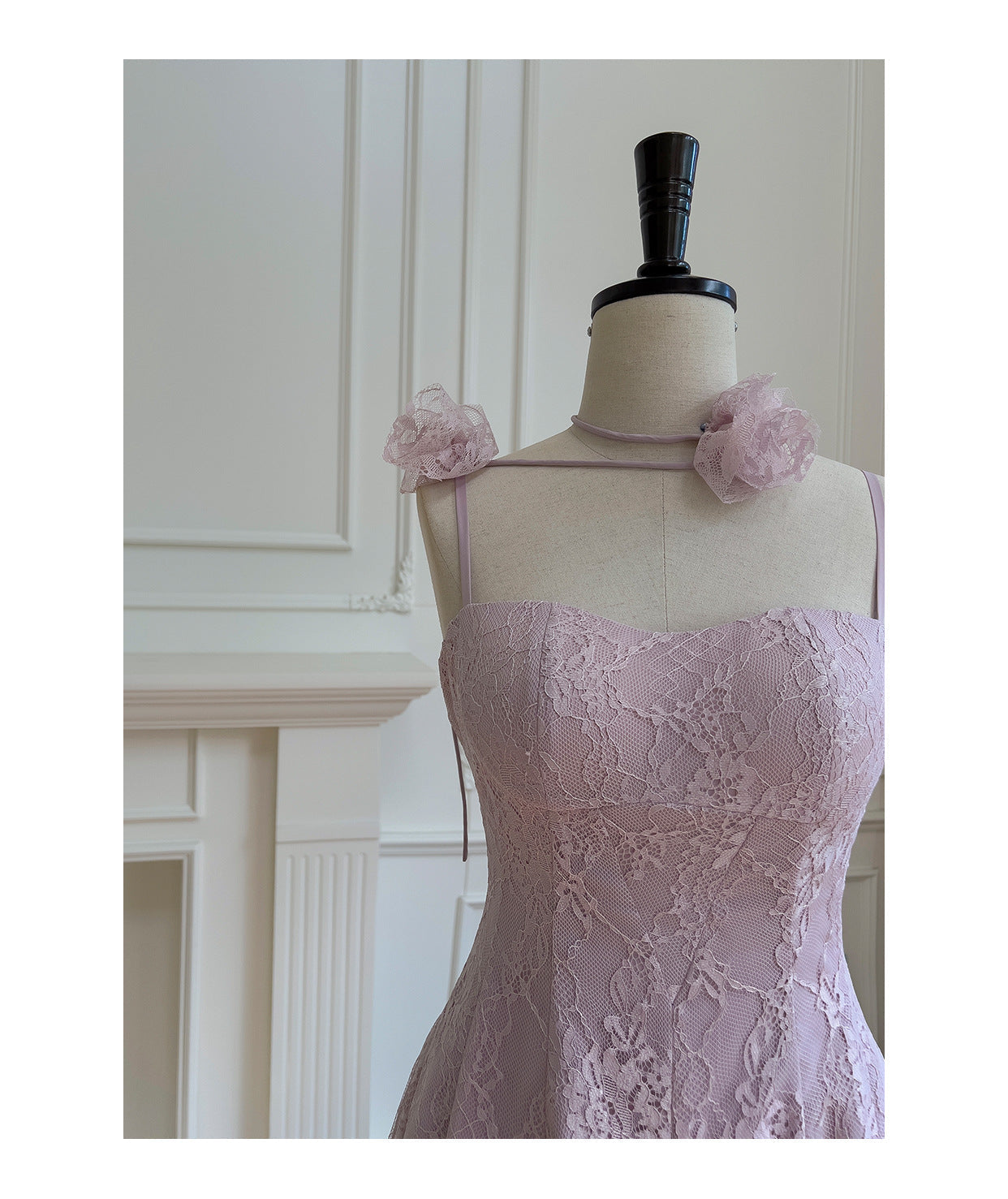 Pretty A Line Spaghetti Straps Pink Lace Short Formal Homecoming Dresses Middle School Short 21st Birthday Outfits Graduation Dress Mini Cocktail Dresses DH2303