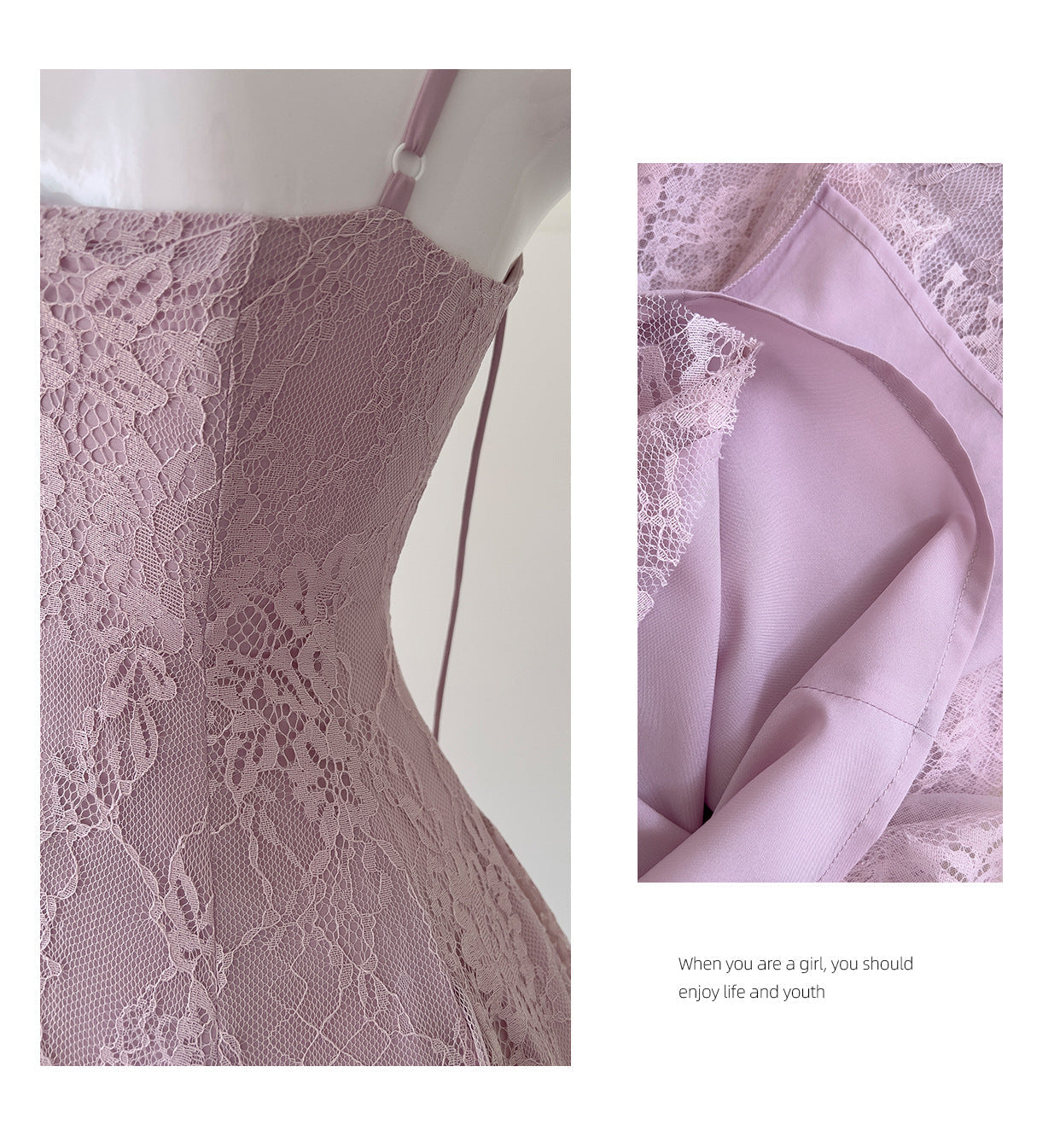 Pretty A Line Spaghetti Straps Pink Lace Short Formal Homecoming Dresses Middle School Short 21st Birthday Outfits Graduation Dress Mini Cocktail Dresses DH2302