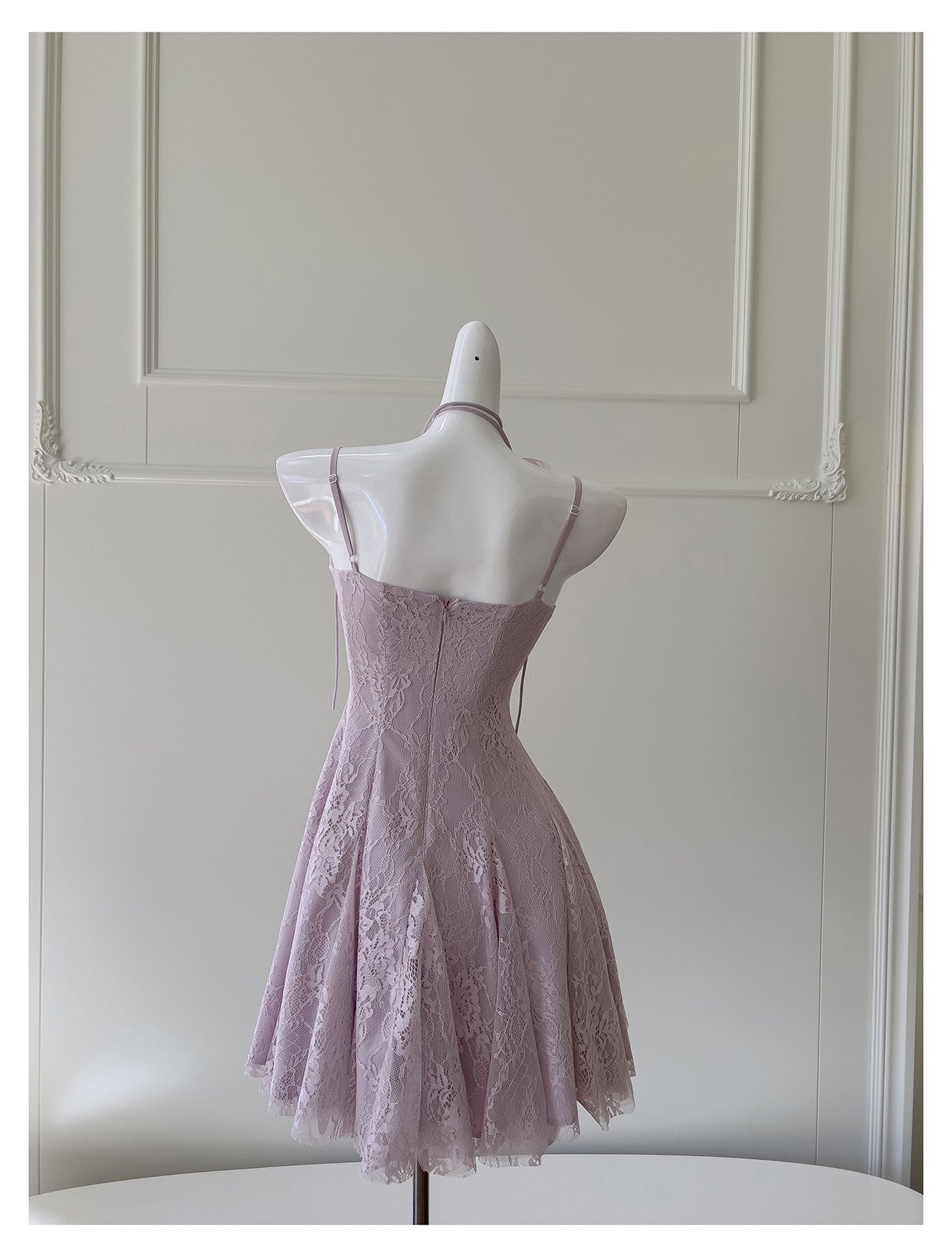 Pretty A Line Spaghetti Straps Pink Lace Short Formal Homecoming Dresses Middle School Short 21st Birthday Outfits Graduation Dress Mini Cocktail Dresses DH2303