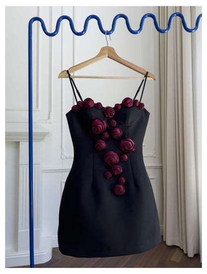 Pretty Ball Gown Spaghetti Straps Little Black Dress Formal Homecoming Dresses Middle School Short 21st Birthday Outfits Graduation Dress Mini Cocktail Dresses DH2305