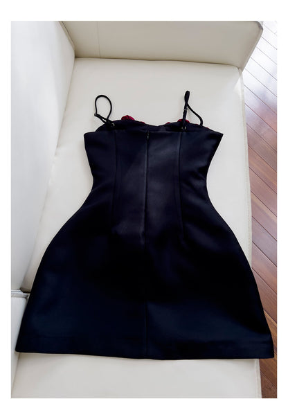 Pretty Ball Gown Spaghetti Straps Black Short Formal Homecoming Dresses Middle School Short 21st Birthday Outfits Graduation Dress Mini Cocktail Dresses DH2304