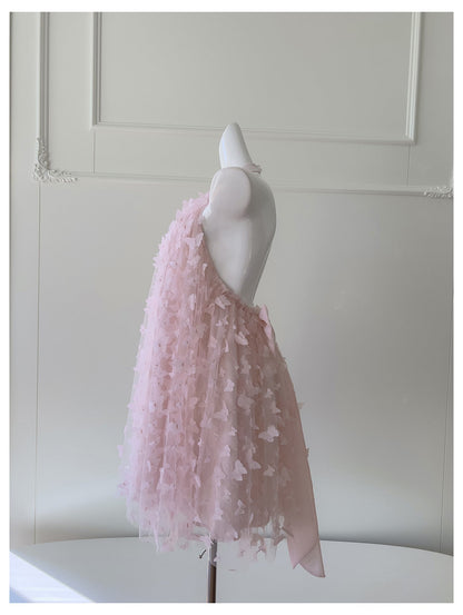 Pretty A Line High Neck Pink Lace Formal Homecoming Dresses Middle School Short 21st Birthday Outfits Graduation Dress Mini Cocktail Dresses DH2307