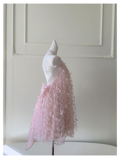 Pretty A Line High Neck Pink Lace Formal Homecoming Dresses Middle School Short 21st Birthday Outfits Graduation Dress Mini Cocktail Dresses DH2307