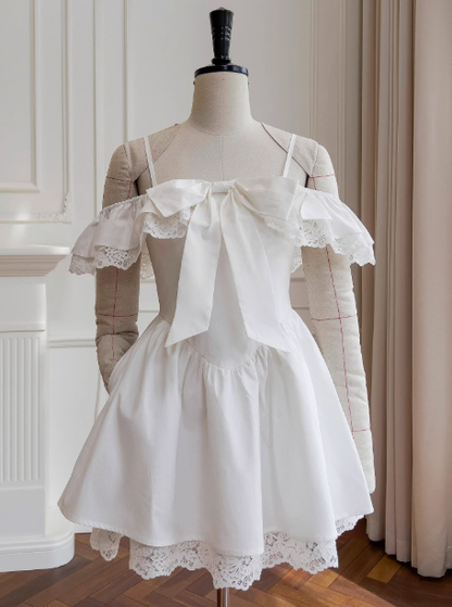 Pretty A line Off The Shoulder White Short Formal Homecoming Dresses Middle School Short 21st Birthday Outfits Graduation Dress Mini Cocktail Dresses DH2308