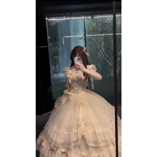 Cute Ball Gown Square Neck Summer 18th Birthday Dress Lolita Dress Birthday Outfits Lolita Outfit DH2401