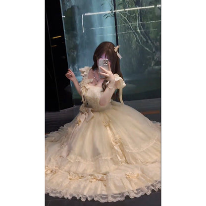 Cute Ball Gown Square Neck Summer 18th Birthday Dress Lolita Dress Birthday Outfits Lolita Outfit DH2401