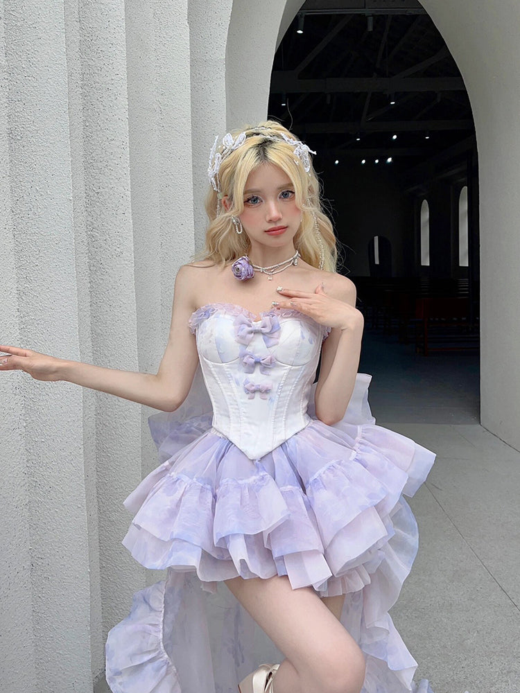 Pretty Ball Gown Sweetheart Lilac Short Summer 18th Birthday Dress Lolita Dress Birthday Outfits Lolita Dresses DH2402