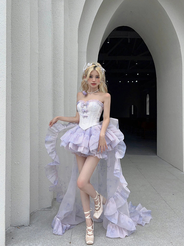 Pretty Ball Gown Sweetheart Lilac Short Summer 18th Birthday Dress Lolita Dress Birthday Outfits Lolita Dresses DH2402