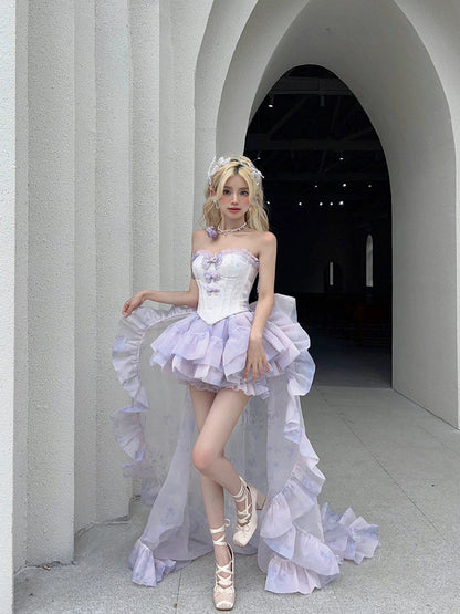 Pretty Ball Gown Sweetheart Lilac Short Summer 18th Birthday Dress Lolita Dress Birthday Outfits Lolita Dresses DH2402