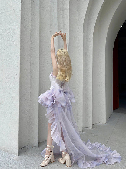 Pretty Ball Gown Sweetheart Lilac Short Summer 18th Birthday Dress Lolita Dress Birthday Outfits Lolita Dresses DH2402