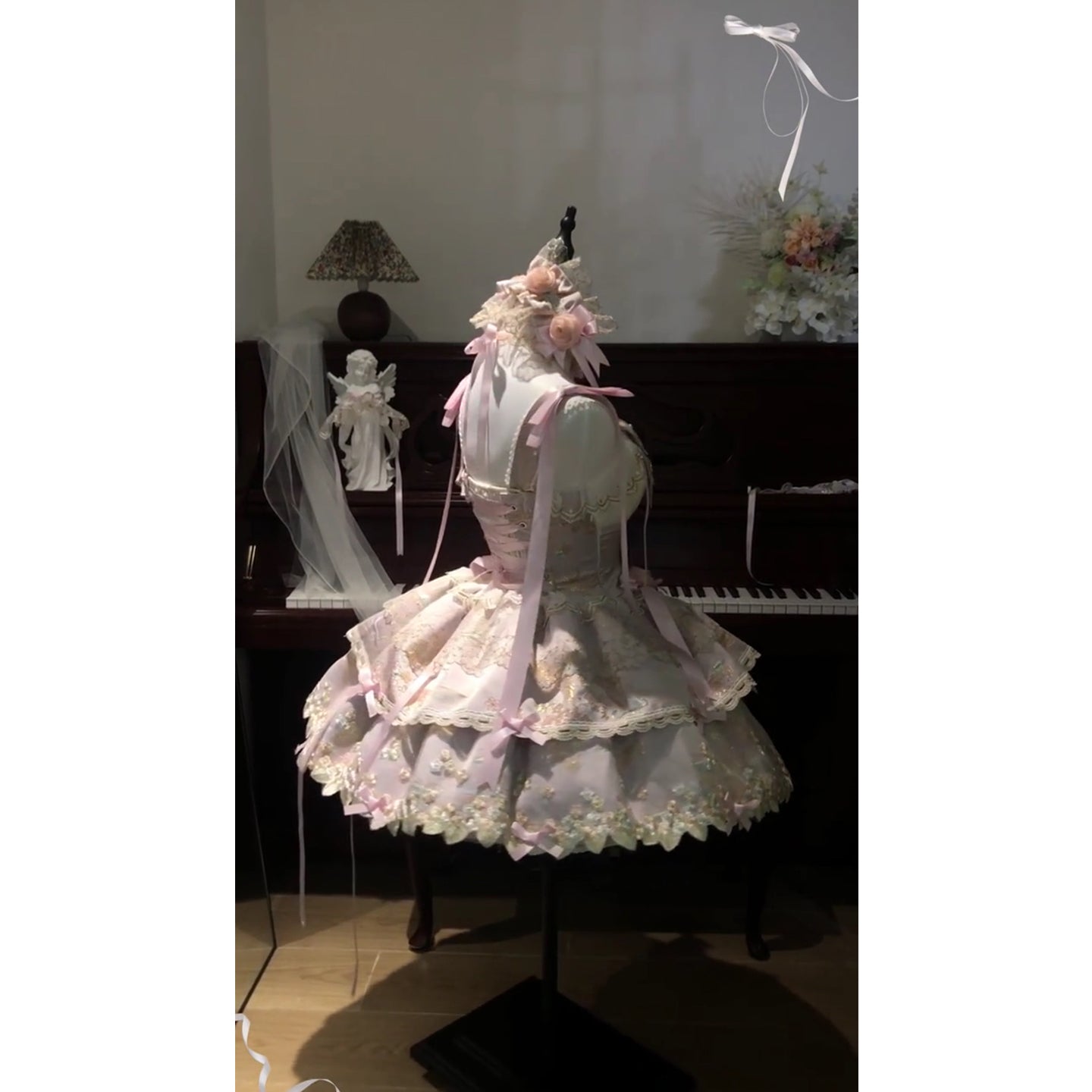 Vintage Ball Gown Spaghetti Straps Lace Summer 18th Birthday Dress Lolita Dress Mini 18th Birthday Outfits Short Lolita Outfit DH2405