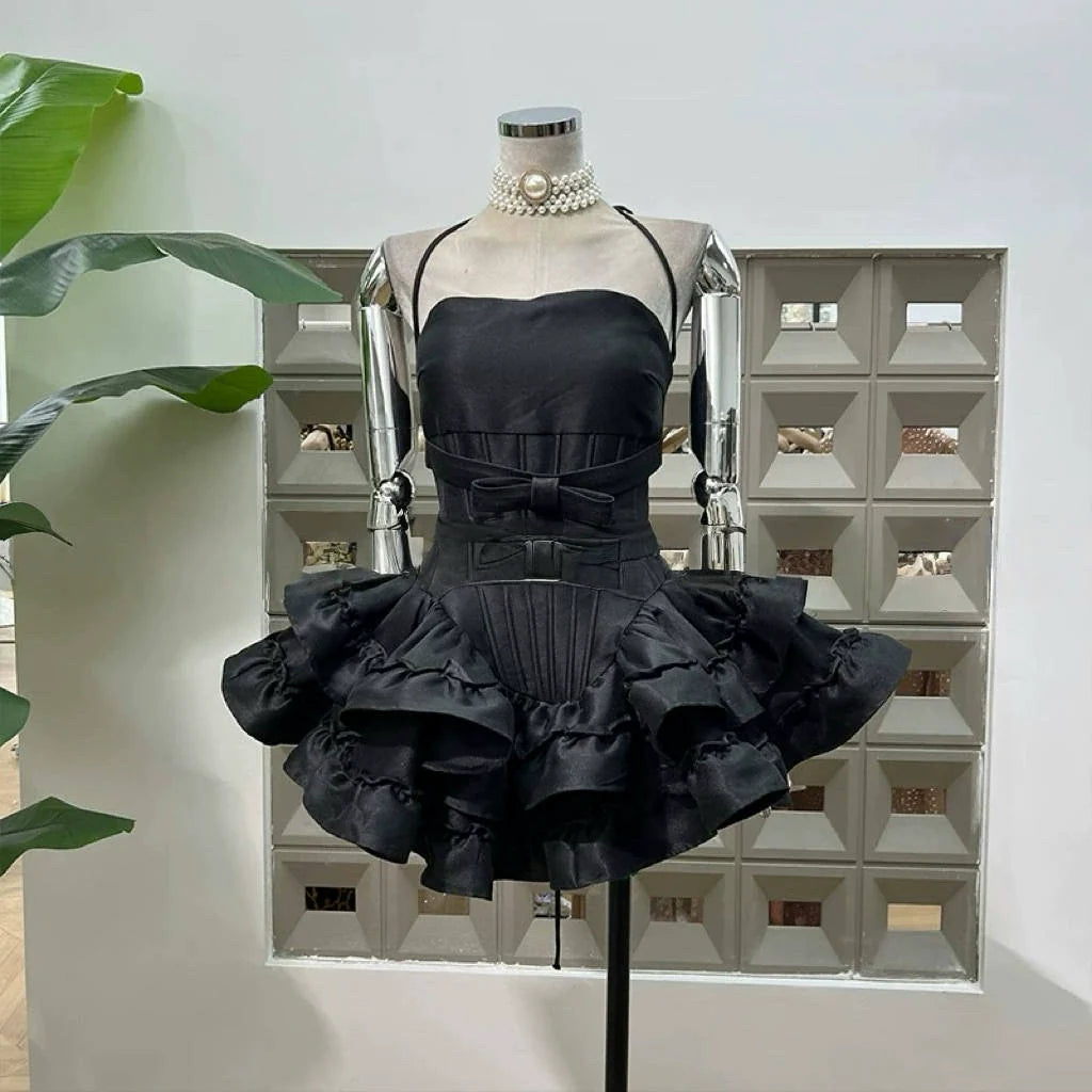 Modest Ball Gown Strapless Pink Satin Short Formal Homecoming Dress Middle School Short 20th Birthday Outfits Graduation Dress Cocktail Dresses DH2460