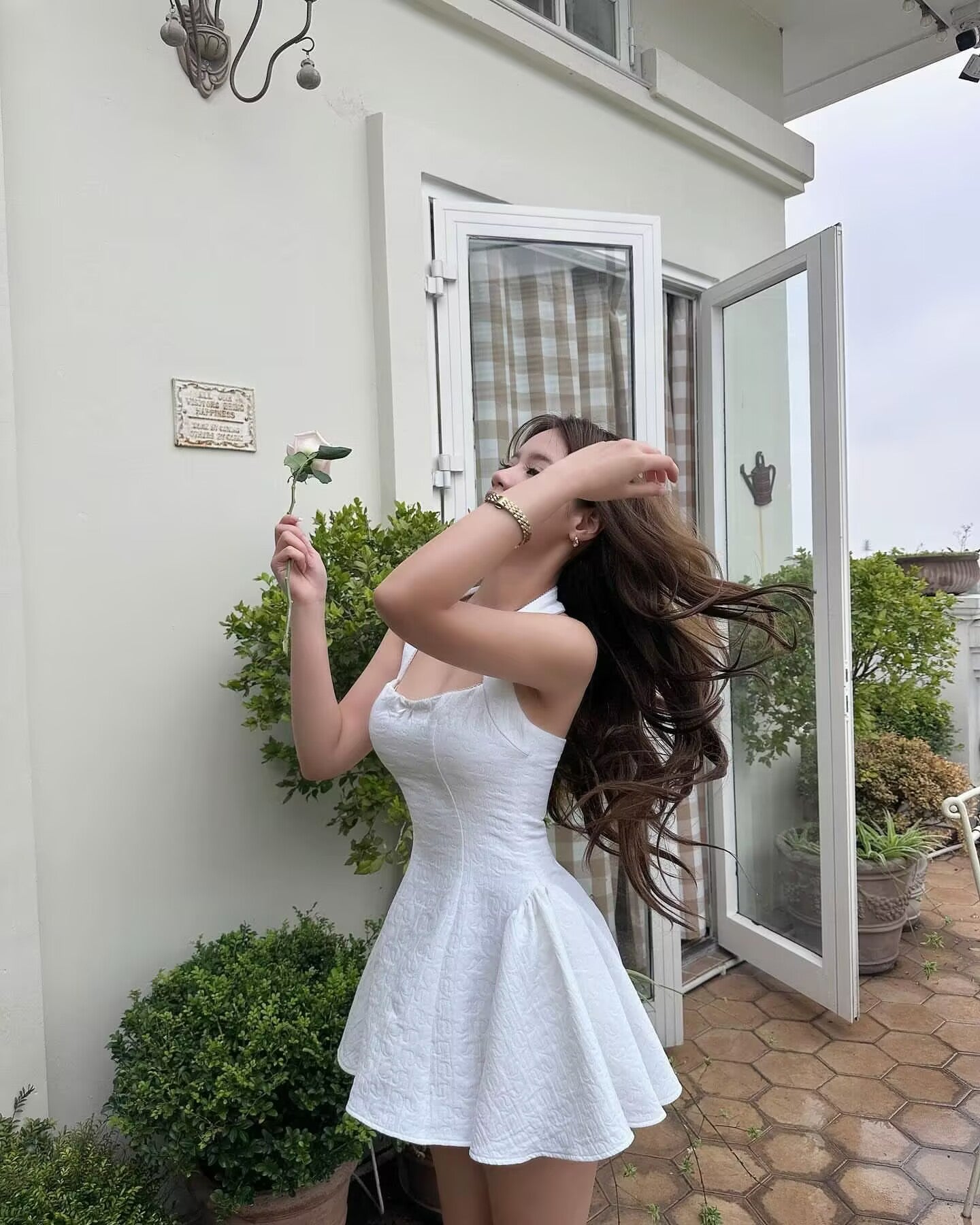 Pretty Ball Gown Halter White Formal Homecoming Dresses 21st Birthday Outfits Graduation Dress Short Mini Cocktail Dresses DH2465