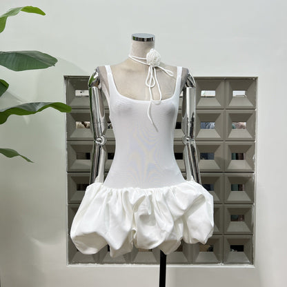 Modest Sheath Square Neck Tight Short White Formal Homecoming Dress Short 18th Birthday Outfits Graduation Dress Cocktail Dresses DH2468