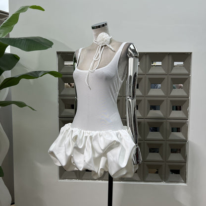 Modest Sheath Square Neck Tight Short White Formal Homecoming Dress Short 18th Birthday Outfits Graduation Dress Cocktail Dresses DH2468